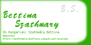 bettina szathmary business card