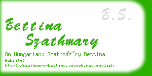 bettina szathmary business card